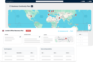 BCP module in Human Risks security risk management software